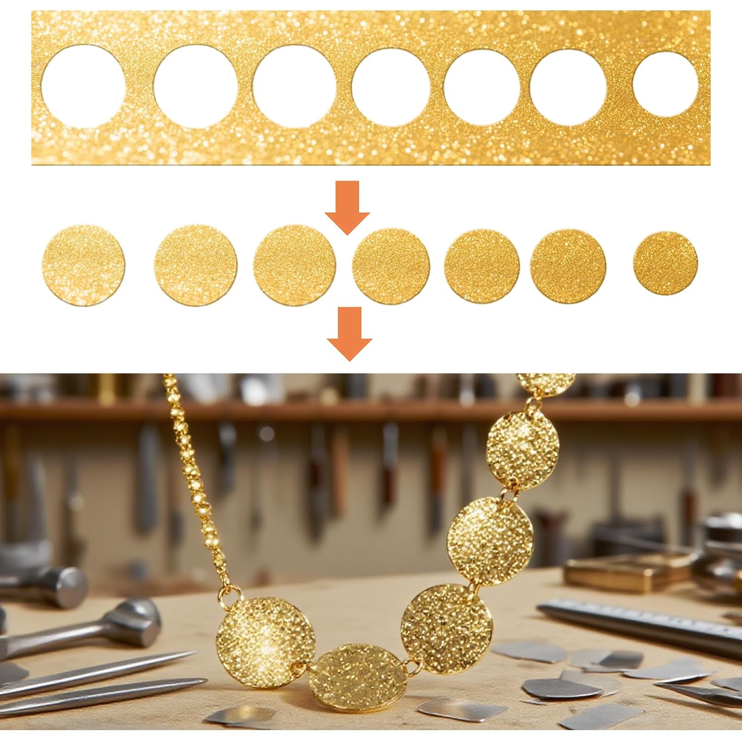 Round Disc Cutter Set 13 Sizes 1/4' to 3-3/8' with Comfortable Yellow Handle Precision Hole Punch for Leather, Fabric, Paper, Crafting - Durable Stainless Steel Blades DIY Sewing Tools HH-CS02