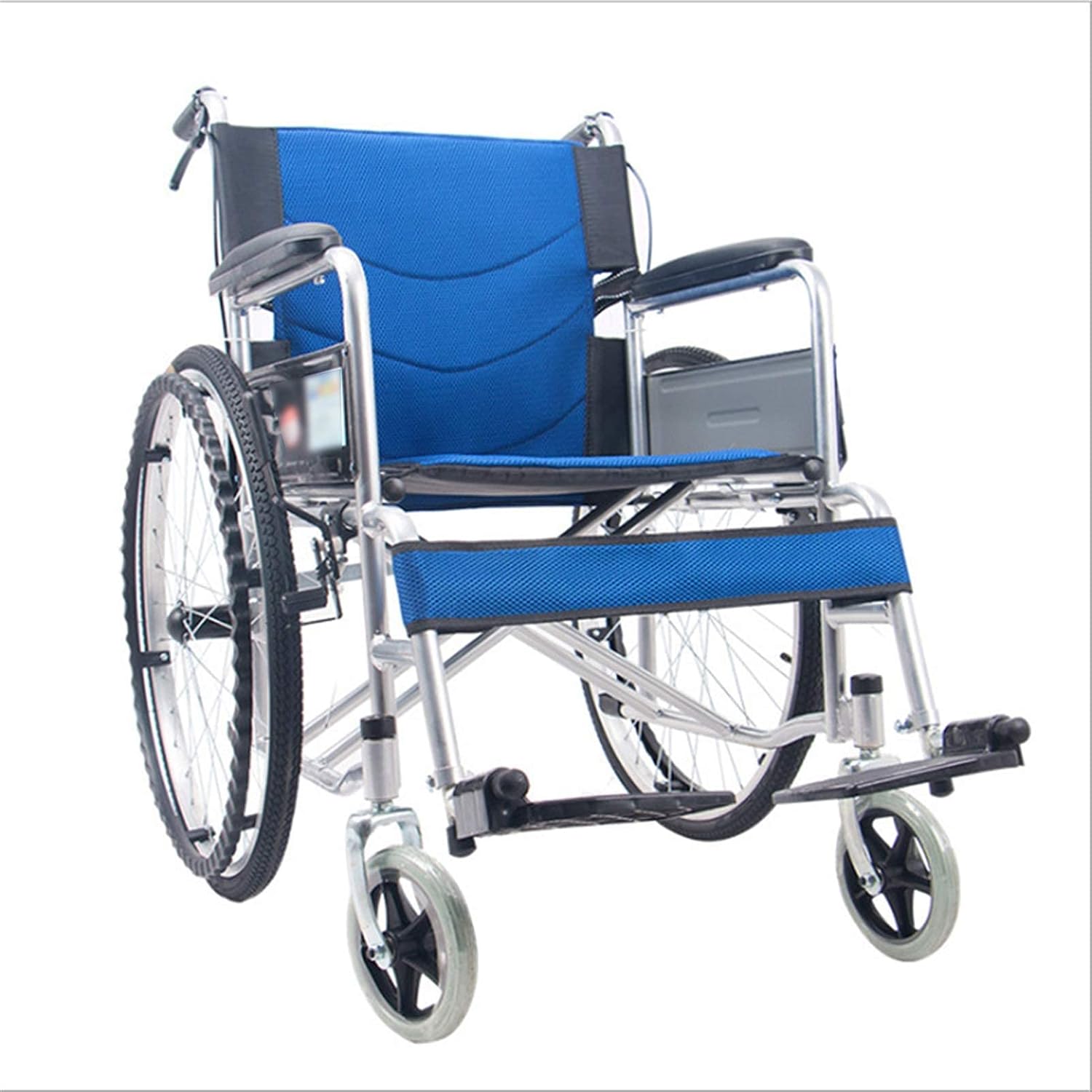 Transport Wheelchair - Folding Elderly Wheelchair Reinforced Steel Lightweight Scooter for The Elderly Lightweight Trolley Easy to Operate