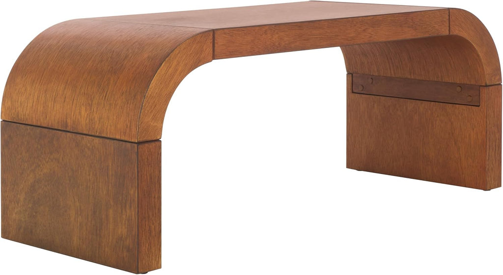 SAFAVIEH Home Collection Liasonya Natural Brown Curved Coffee Table