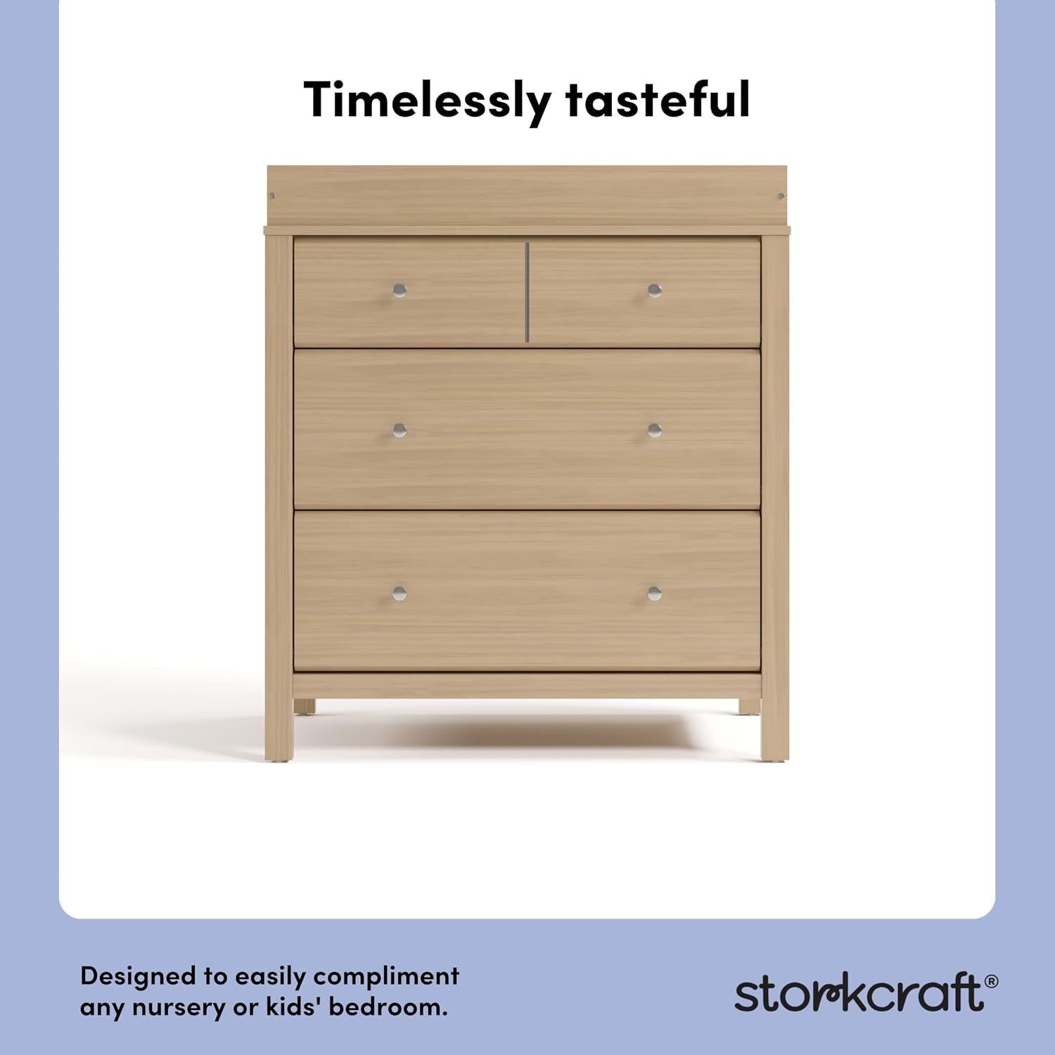 Storkcraft Horizon 3 Drawer Chest with Removable Changing Topper (Driftwood) – GREENGUARD Gold Certified Nursery Dresser, Kids' Storage Chest with Organizer, Durable and Stylish 3-Drawer Design