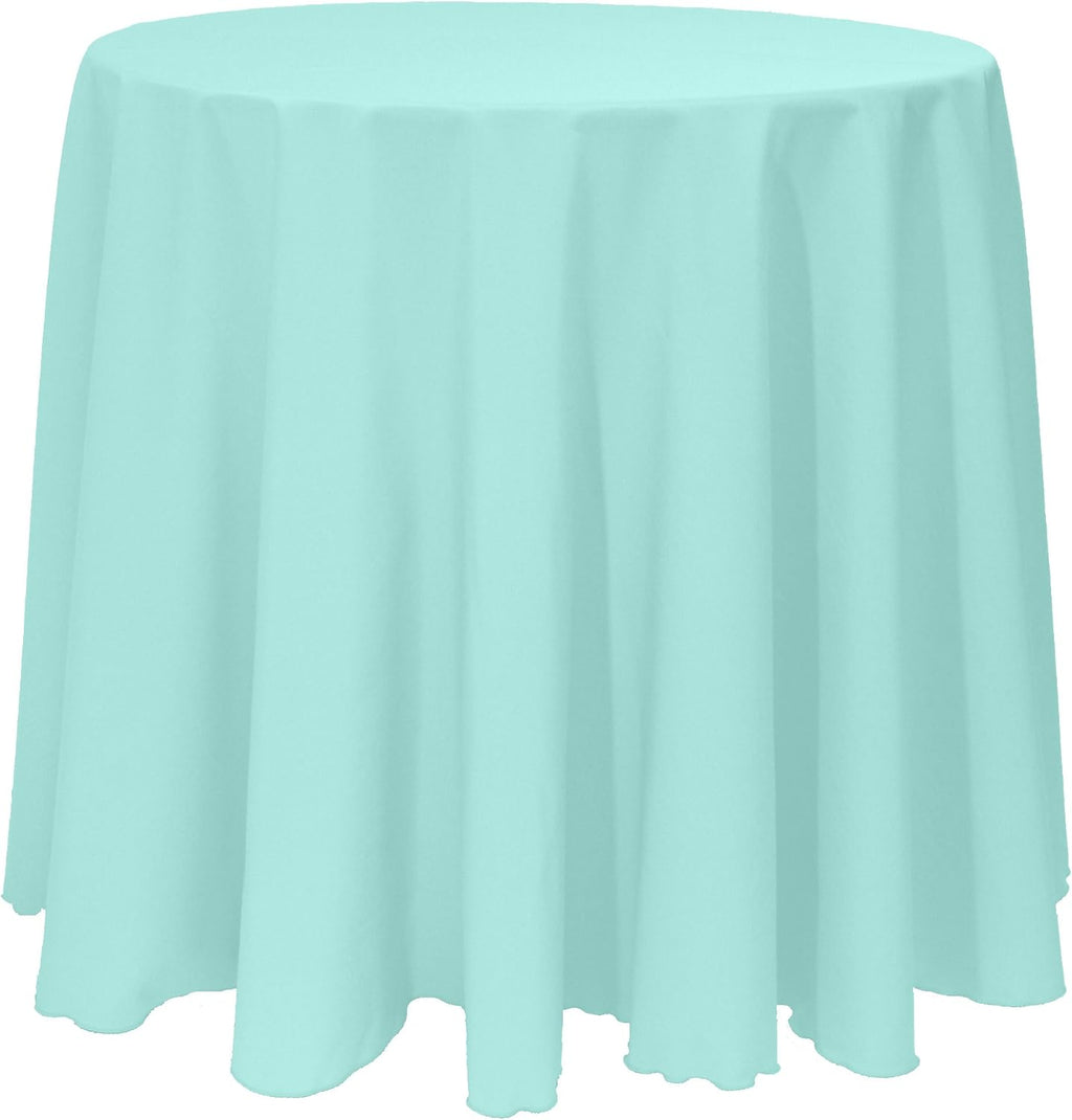 Ultimate Textile 90in Round Tablecloth - Polyester Table Cover with Seamless Design, Machine Washable, Stain & Wrinkle Resistant for Weddings - Aqua, 3 Pack