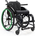 Folding Lightweight Sports Wheelchair,Foldable Wheelchair,Transport Wheelchair,Aluminum Alloy Wheelchair,Portable Wheelchairs,Anti-Tip Wheels Wheelchair,with Handbrakes Handrail(Green,42cm/16.5in)