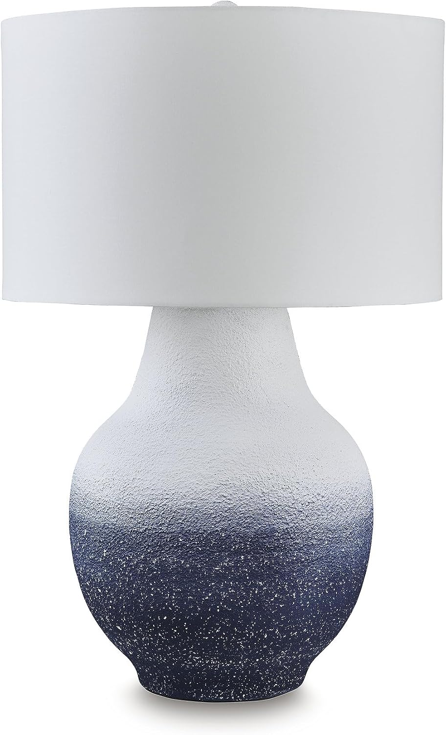 Signature Design by Ashley Dashland Coastal Metal Table Lamp with 3-Way Switch, White & Blue