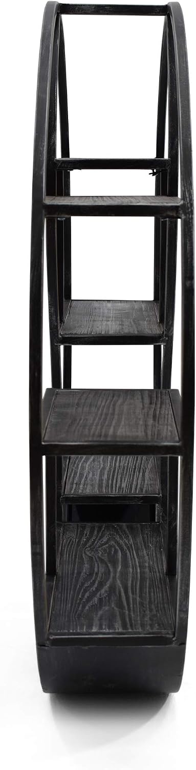 Christopher Knight Home Bobby Industrial Hanging Circular Wall Shelf, Gray Finish