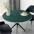 Imitation Leather Round Tablecloth Restaurant Can Wipe Vinyl Protective Pad Heat-Resistant Table Cover(120cm)