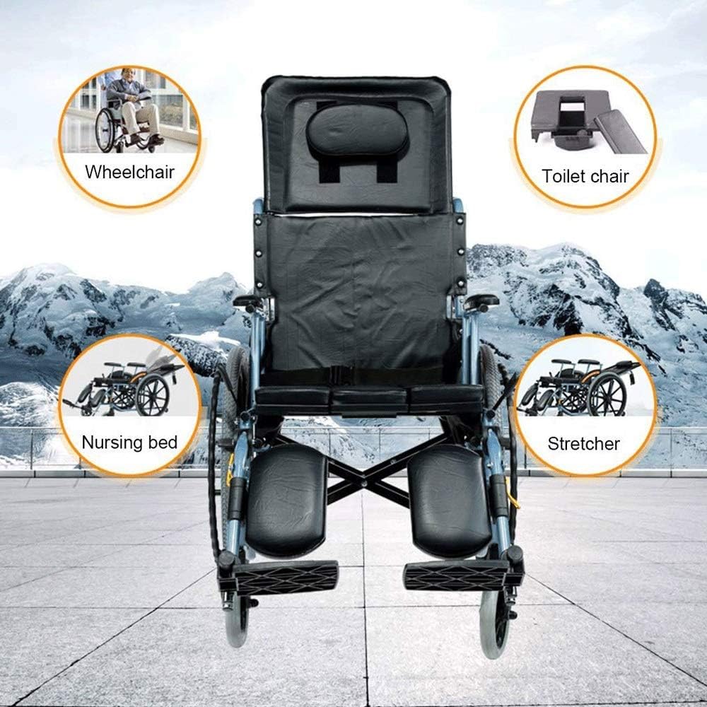 Wheelchair-Portable Folding Travel Wheelchair, Hand-held Ultra-Light Transport Wheelchair, Disabled Scooter, Suitable for The Elderly 1296946cm
