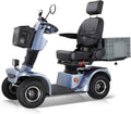 Mobility Scooters for Seniors & Adults 400 Lb Weight Capacity,4-Wheel Heavy Duty Travel Foldable Powered Scooter,Disability Mobile Electric Wheelchair,Luxury Seat and Front Rear Led Lights,Gray