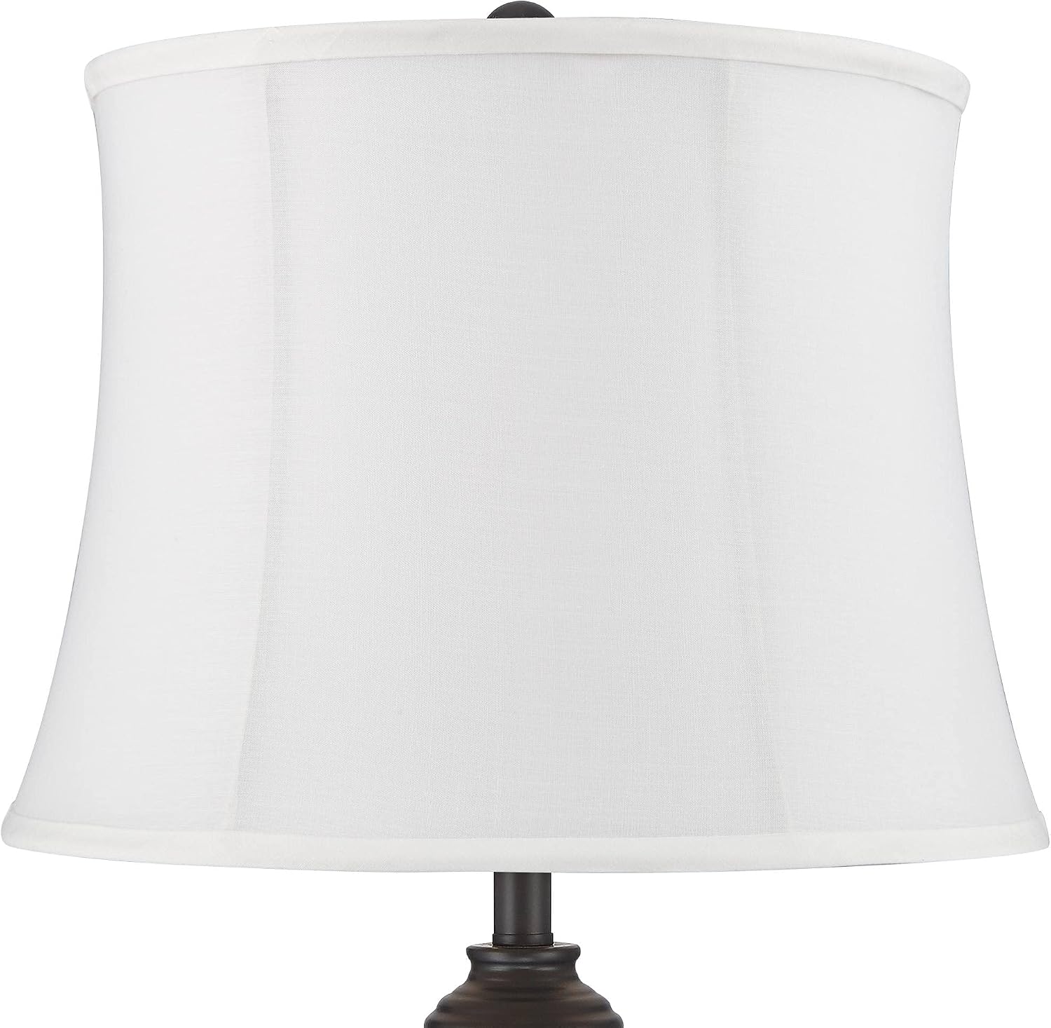 360 Lighting Lynn Modern Industrial Buffet Table Lamps 26' Tall Skinny Set of 2 Dark Bronze Brown Metal White Fabric Softback Drum Shade for Living Room House Home Dining Office Entryway Family