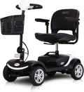 Folding Mobility Scooter for Seniors 4 Wheel Scooter for Adults Electric Medical Scooter Compact for Travel - Electric Powered Wheelchair Device - Compact Heavy Duty Mobile(M1 White)