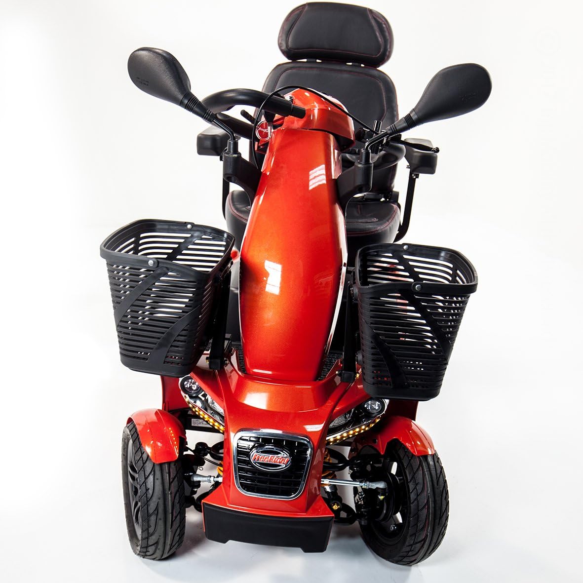 Freerider FR1 Mobility 4-Wheel Sporty Heavy Duty Rugged Scooter (Crimson Red)