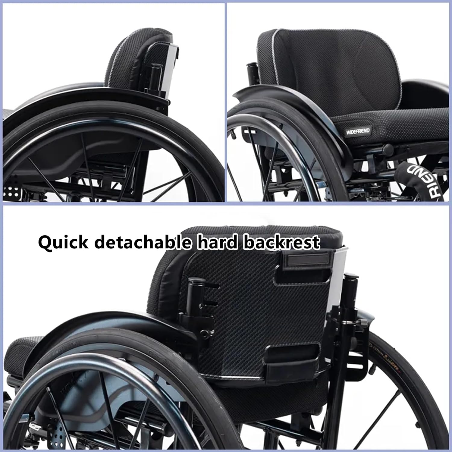 Sport Self Push Manual Active Wheelchair,Durable Wheelchair with Handbrakes,Sport Transport Wheelchair,Lightweight Wheelchair,15.7-Inch Wide Seat(Seat Width 40cm/15.7in)