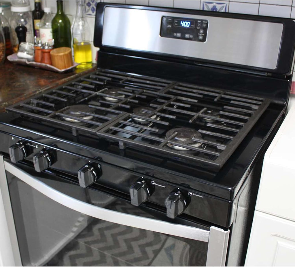 Atgestore Upgraded W10620480 Burner Grate Replacement for Whirlpool Stove Parts Cast Iron Grate WFG320M0BW3 WFG505M0BS3 Whirlpool 5 Burner Gas Range Stove Top Cooktop Surface Burner Grate Rack 1 Set