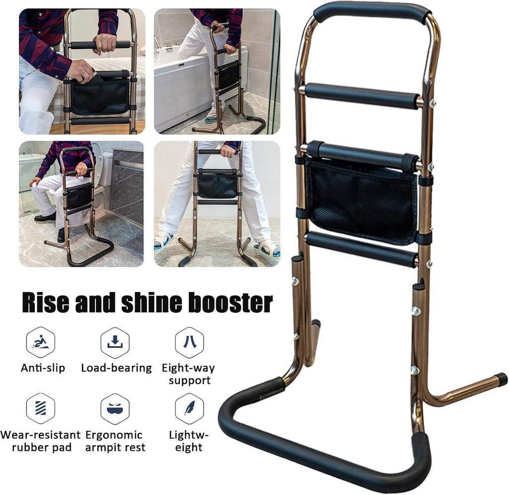 Standing Supports Aid Stand Assist, Seat Lift Assist, Adjustable Heights Safety Hand Rails, Mobility & Daily Living Aids, Easy Get Up Chair Support, Fall Protection for Elderly, Di