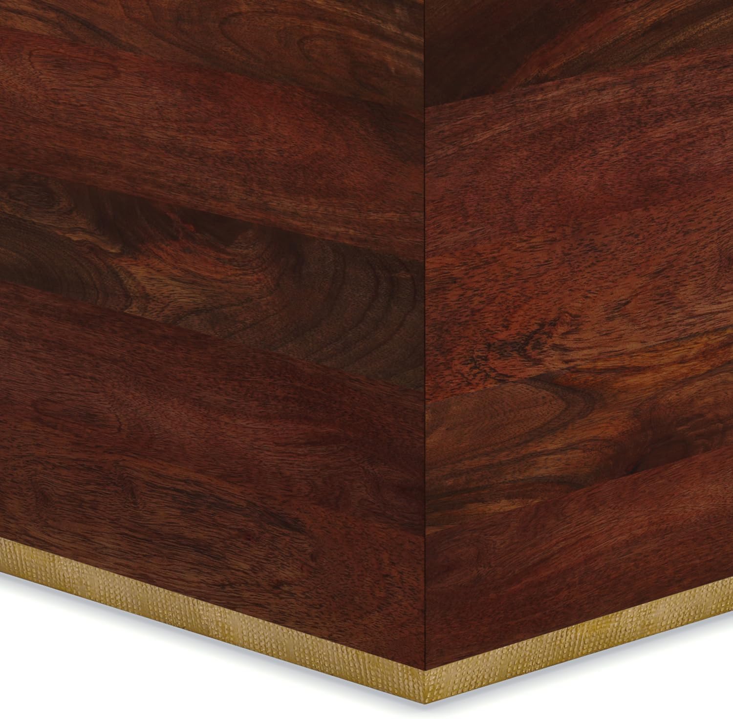 SIMPLIHOME Abba Square Coffee Table - 28 inch Wide Solid Mango Wood Modern Cocktail Table in Cognac Brown, Contemporary Table for Living Room with Low Profile Block Design, Assembled