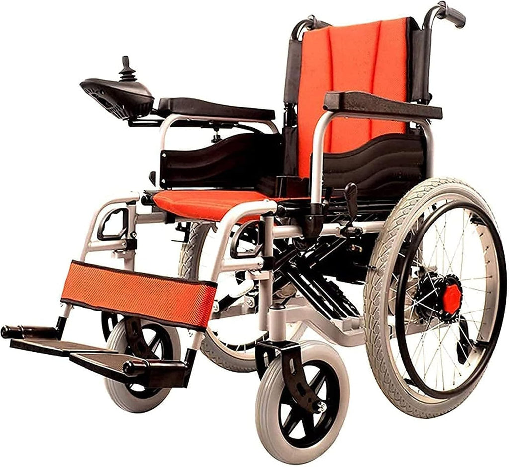 Electric Wheelchair and Flashlight Dual-Purpose Lightweight Folding Four-Wheel Smart Scooter Wheelchair for The Elderly with Disabilities