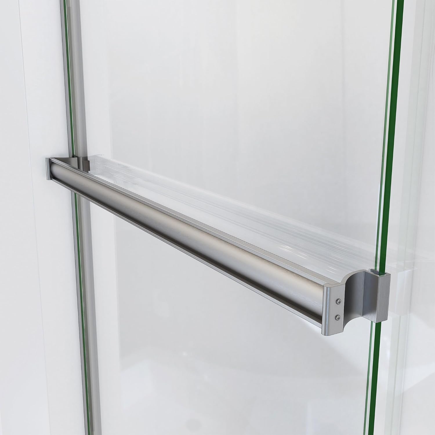 DreamLine Alliance Pro BGX 56-60 inch W x 70 3/8 inch H Semi-Frameless Bypass Shower Door in Brushed Nickel and Clear Glass