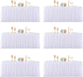 6 Packs White Tableclothes for 6 Foot Rectangle Tables, Wrinkle Free Fitted Table Cloth 6ft Stretch Table Cover with Skirt for Parties Weddings Birthday Banquet Baby Shower