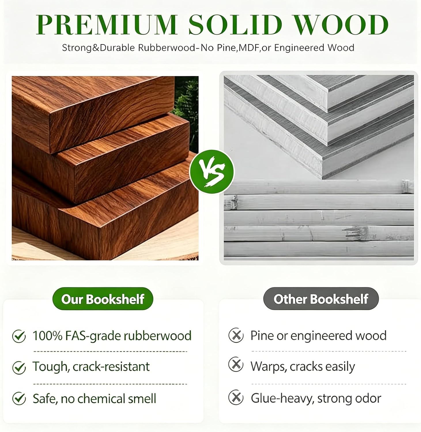 6 Tier Rotating Solid Wood Bookshelf, Corner Small Bookshelf Lazy Susan Organizer,Circular Rotating Spinning Bookshelf on Wheels, Revolving 360° Bookshelf for Small Spaces for Bedroom