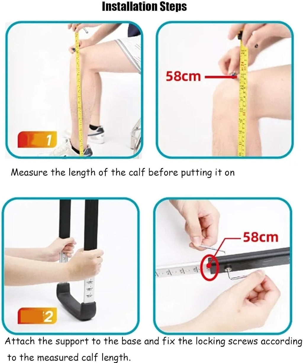 FoRes Walking Aids Pain Free Knee Crutch Hands Free Crutch Adjustable Crutches for Walking Leg Knee Mobility Support for Disability Elderly Injury Ankle Fracture