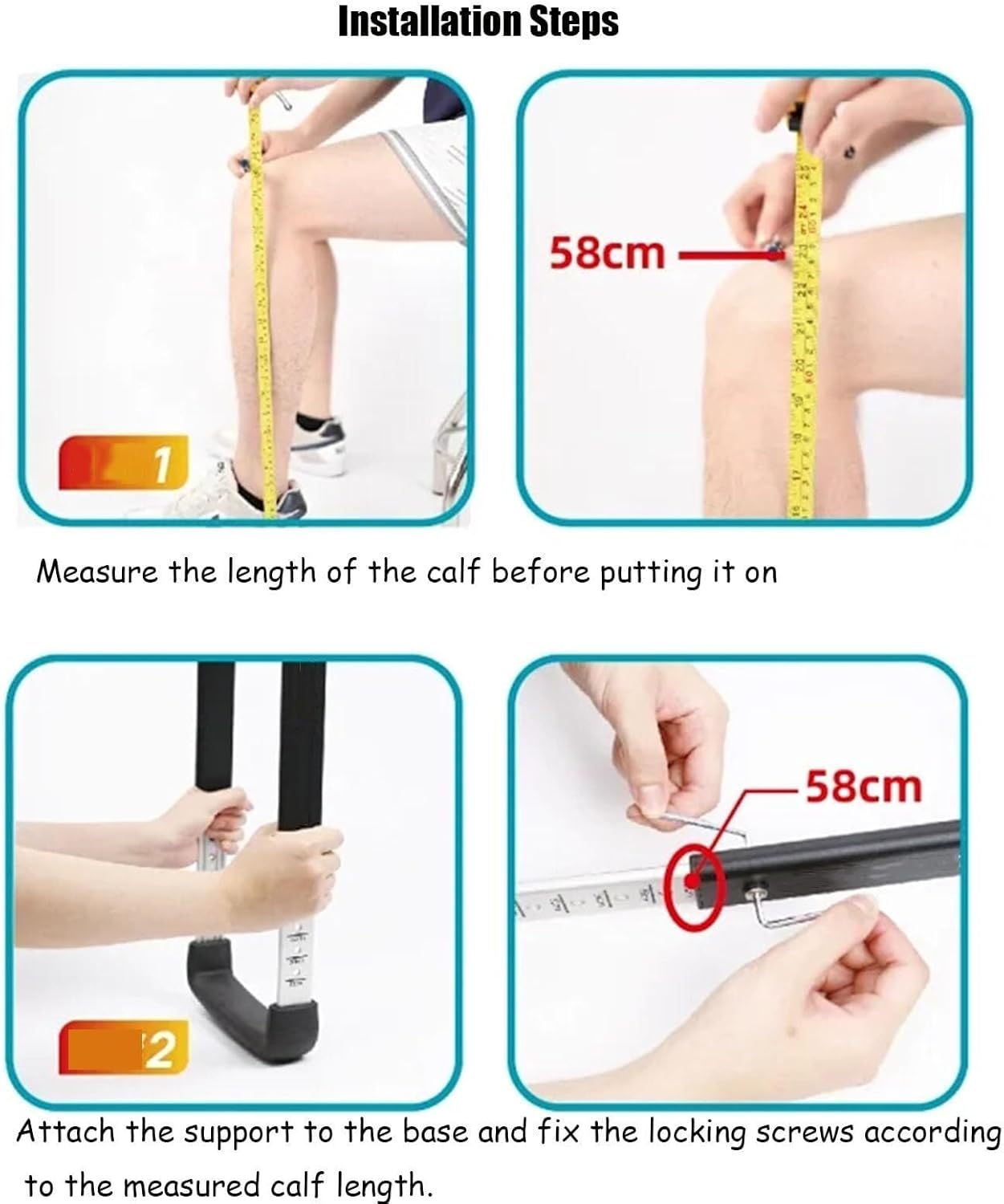 FoRes Walking Aids Pain Free Knee Crutch Hands Free Crutch Adjustable Crutches for Walking Leg Knee Mobility Support for Disability Elderly Injury Ankle Fracture