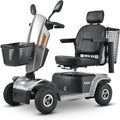 Mobility Scooters for Seniors & Adults 500 Lb Weight Foldable,Heavy Duty 4 Wheel Powered Scooter,Portable Disability Electric Wheelchair,500W Motor,52AH Battery,25 Miles Range,Rear Basket,Grey