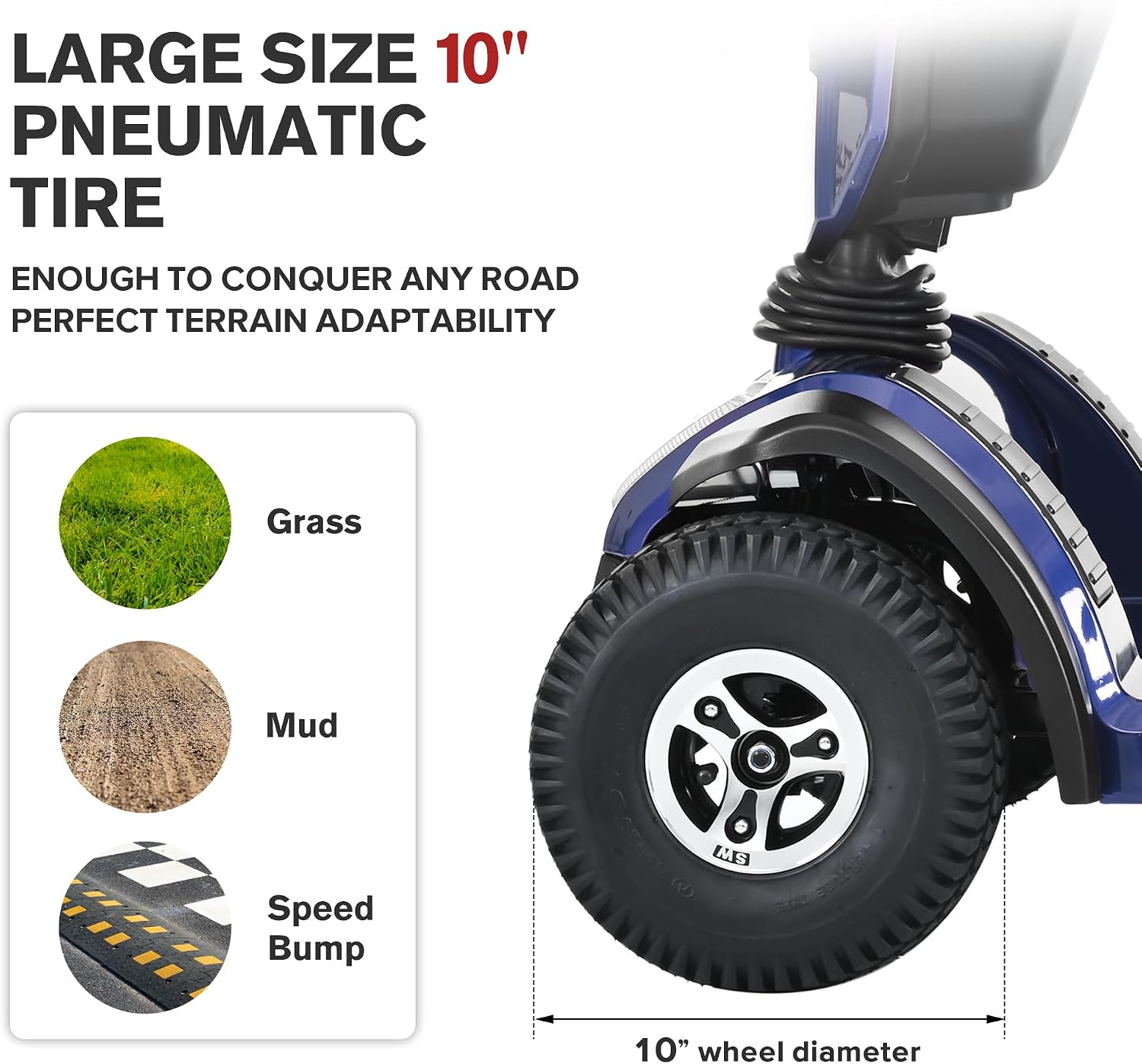 Mobility Scooters for Seniors & Adults 500 Lb Weight Foldable,Heavy Duty 4 Wheel Powered Scooter,Portable Disability Electric Wheelchair,500W Motor,52AH Battery,25 Miles Range,Rear Basket,Blue