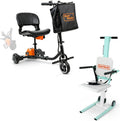 SuperHandy Passport Mobility Scooter for Adults- Foldable, 3 Wheel & GoRise FC Electric Floor to Chair Lift for Seniors and People with Disabilities - 400 Lbs Capacity [Bundle Deal]