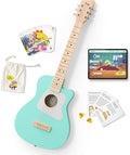 Loog Pro 6 Acoustic kids real guitar for Beginners Compact size Ages 9+ Learning app and Lessons included