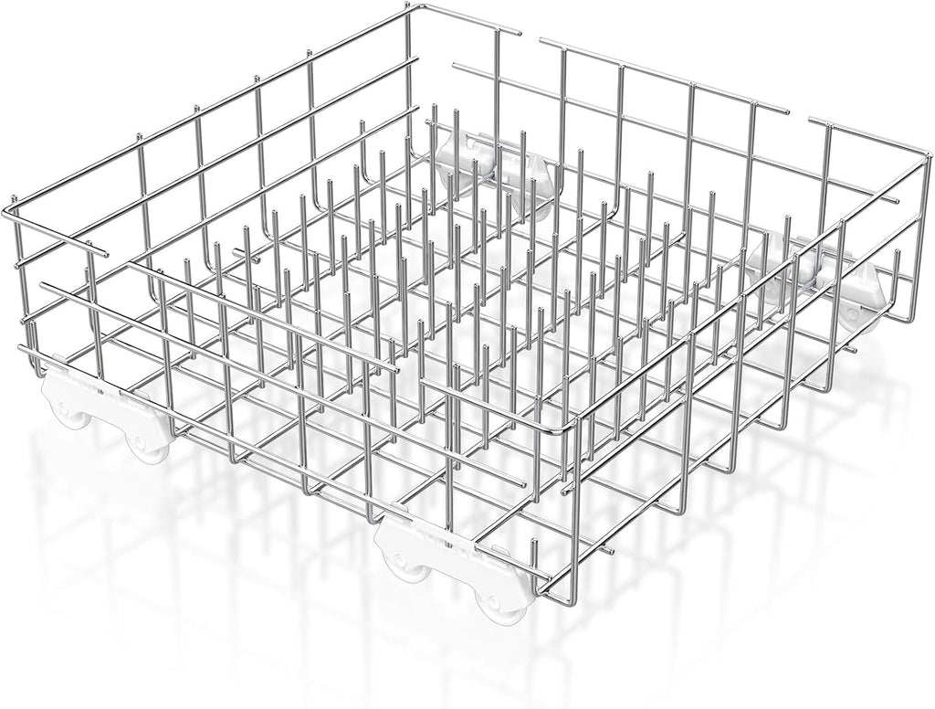 Upgraded W10311986 W10380384 Dishwasher Lower Rack 304 Stainless Steel Compatible with Whirlpool Dishwasher Racks Replacement Parts WDT750SAHZ0 WDTA50SAHZ0 Whirlpool Dishwasher Bottom Rack with Wheel