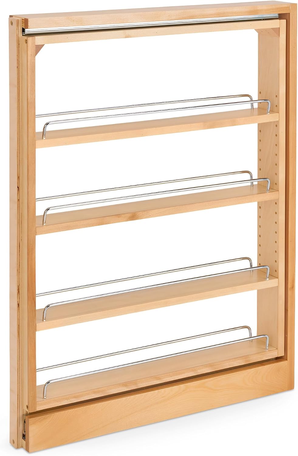 Rev-A-Shelf Pullout Shelf Organizer for Base Kitchen or Bathroom Cabinets, Wood Filler Pantry Storage or Spice Rack, Maple, 3' x 23' x 30', 432-BF-3C