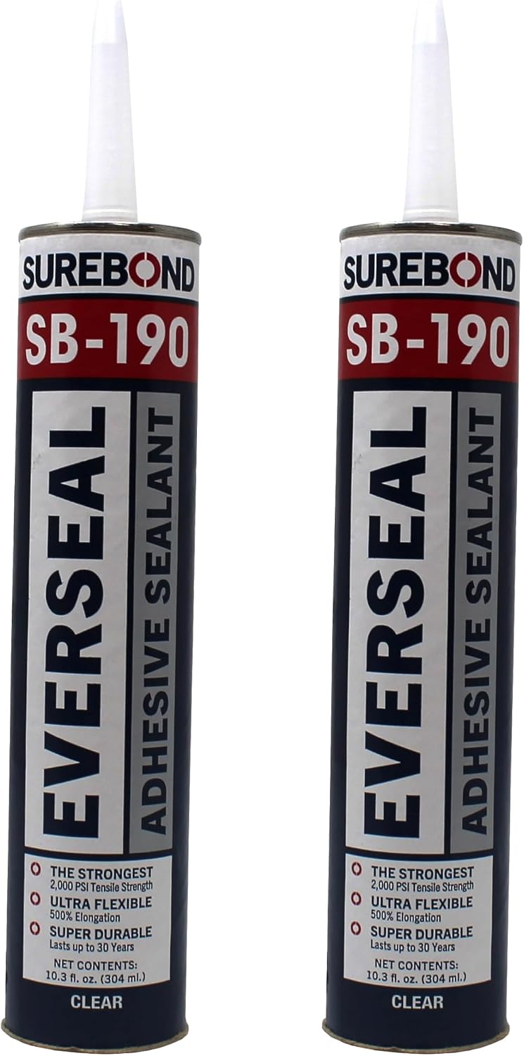 JSP Manufacturing Clear Plastic Alpine 25 Piece Jumbo Snow Guards with Adhesive Fastening Mounting Hardware Kit - Includes (2) Tubes of SB-190 Adhesive (Snow Guards with Adhesive)