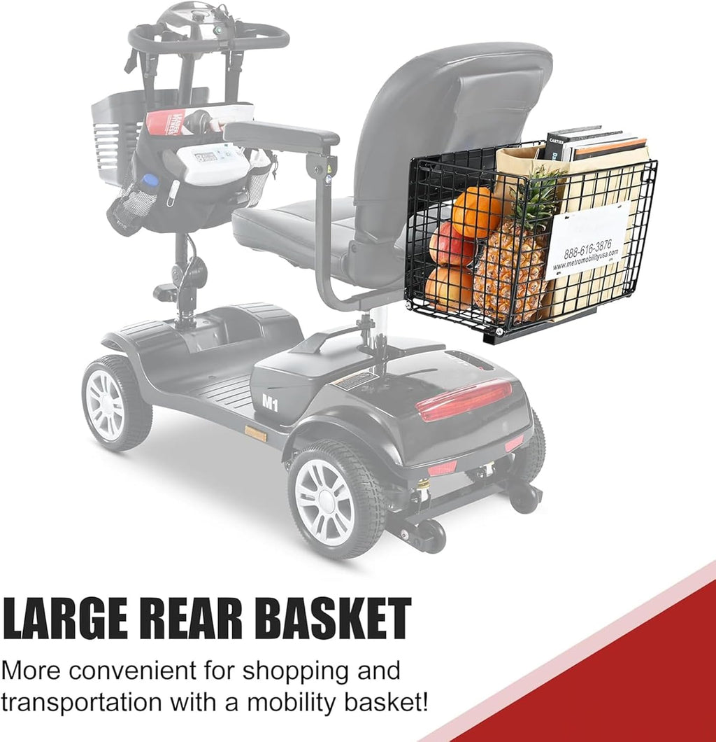Mobility Scooters for Seniors 400 Lb Weight Capacity,Portable Folding Mobility Scooter, Travel Mobility Scooter,Heavy Duty Electric Powered Scooter W/Foldable Removable Disability Scooter,Black