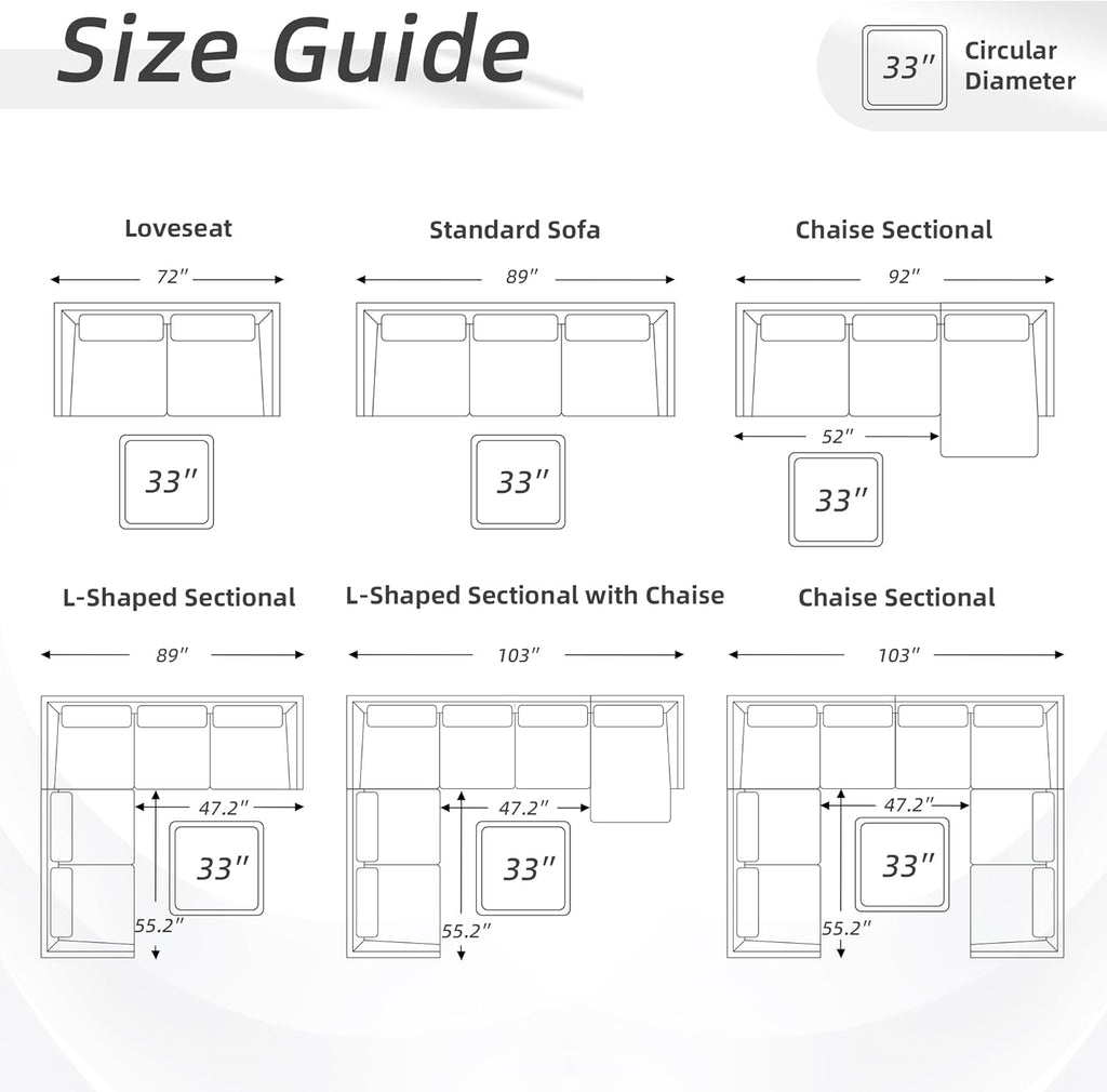 HUIMO 33-inch Large Square Ottoman Coffee Tables for Living Room, Tufted Upholstered Linen Ottoman with Storage Shelf and Solid Legs for Office Bedroom Farmhouse (Dark Grey)