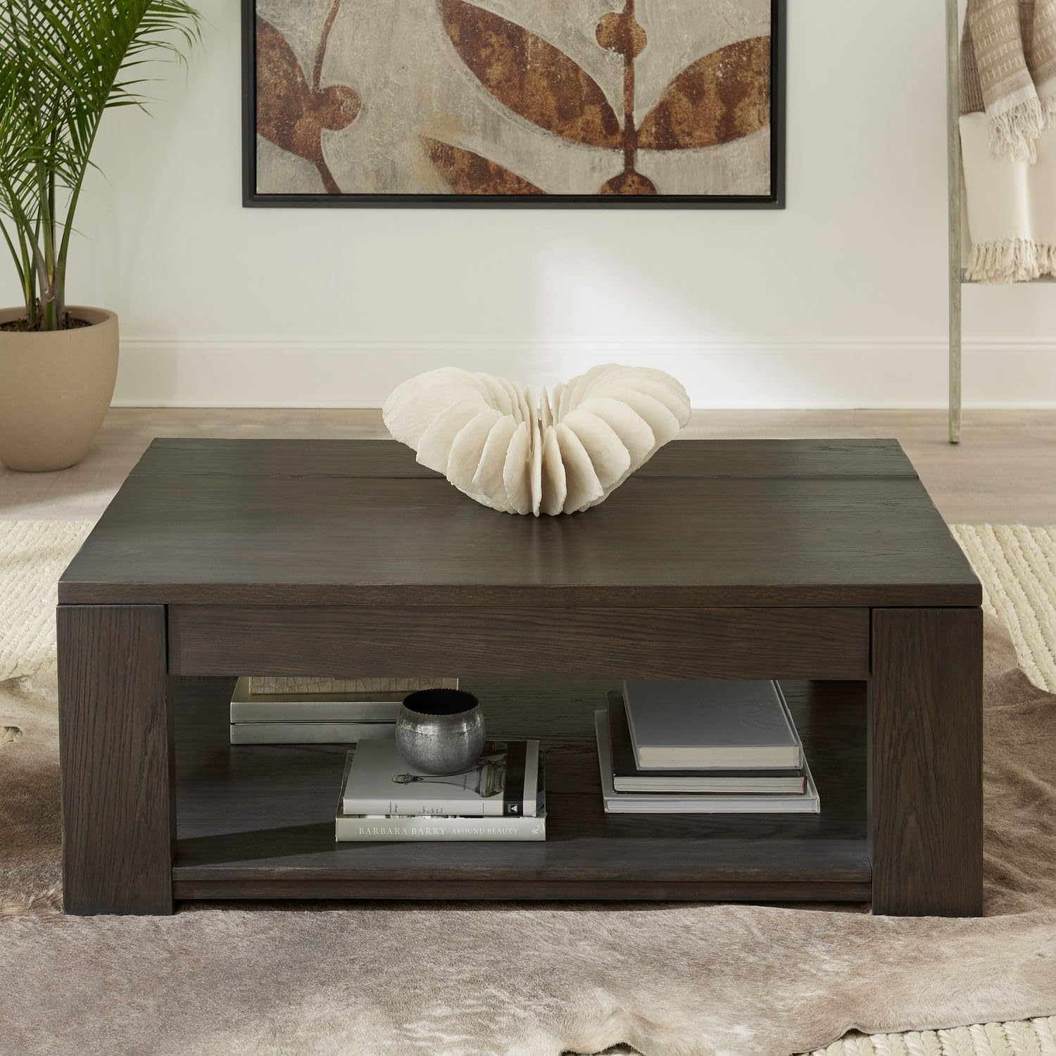 Liberty Furniture Lennox Hill Living Room Lift Top Cocktail Table - Bark