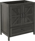 KIGOTY 30 Inch Farmhouse Bathroom Vanity Without Sink, Wooden Bathroom Storage Cabinet Without Countertop, Freestanding Bathroom Cabinet with 2 Doors and 1 Drawer