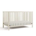 Storkcraft Morningside 5-in-1 Convertible Crib – GREENGUARD Gold Certified, Fits Standard Crib Mattress, Converts to Toddler Bed, Daybed and Full Bed, 4 Adjustable Mattress Heights (Frosted Oat)
