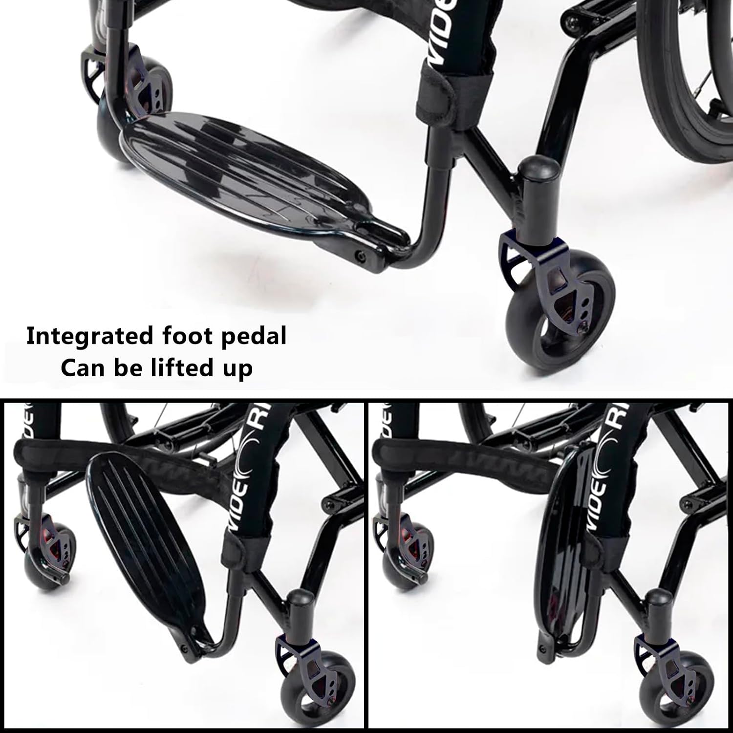Lightweight Wheelchair,Durable Aluminum Alloy Wheelchair,Sports And Leisure Wheelchairs For Adults,Portable Folding Wheelchair,Self Propelled Wheelchair,220-Ib Weight Capacity(B-black,Seat width 36cm)