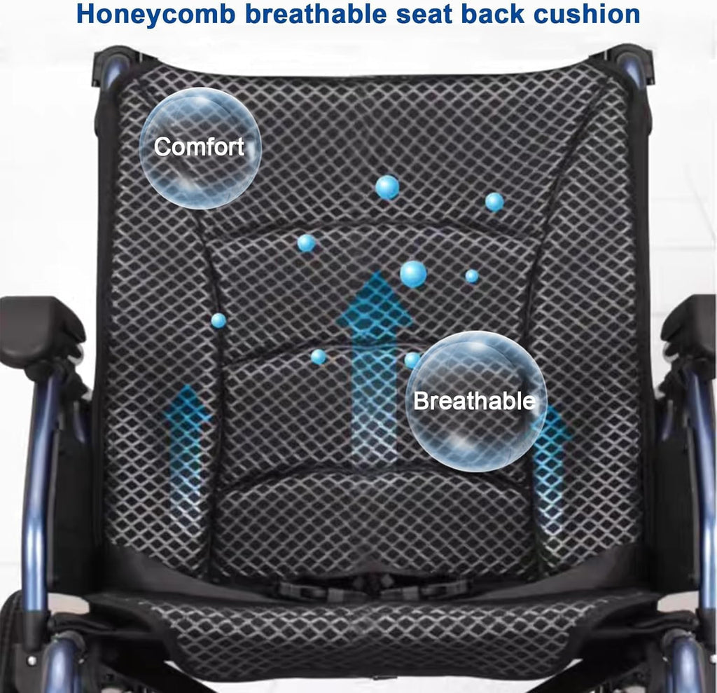 Full Lying Wheelchairs Folding, Lightweight Self Propelled Wheelchair Portable Comfort Wheelchair with Swing Away Footrests and Brakes,Self-propelled Manual Wheelchairs Scooter