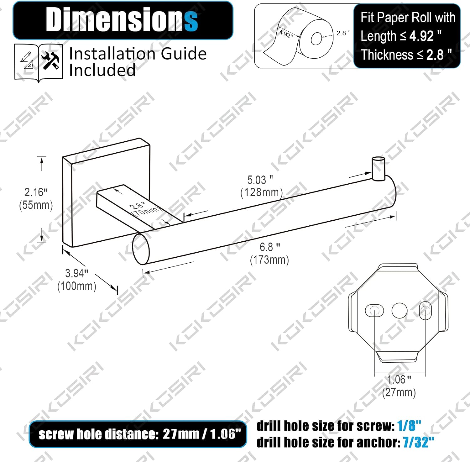 Toilet roll Holder 12 Inch Bathroom Towel Bars Toilet Paper Holder Roll Stainless Steel Wall Mount Oil Rubbed Bronze