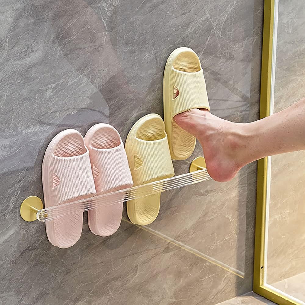 Towel Shelf Bar Acrylic Bath Hand Towel Bar Bathroom Wall Mounted Clear Acrylic Shower with Gold Base Lucite Restroom Wall Adhesive Drilled Mounted