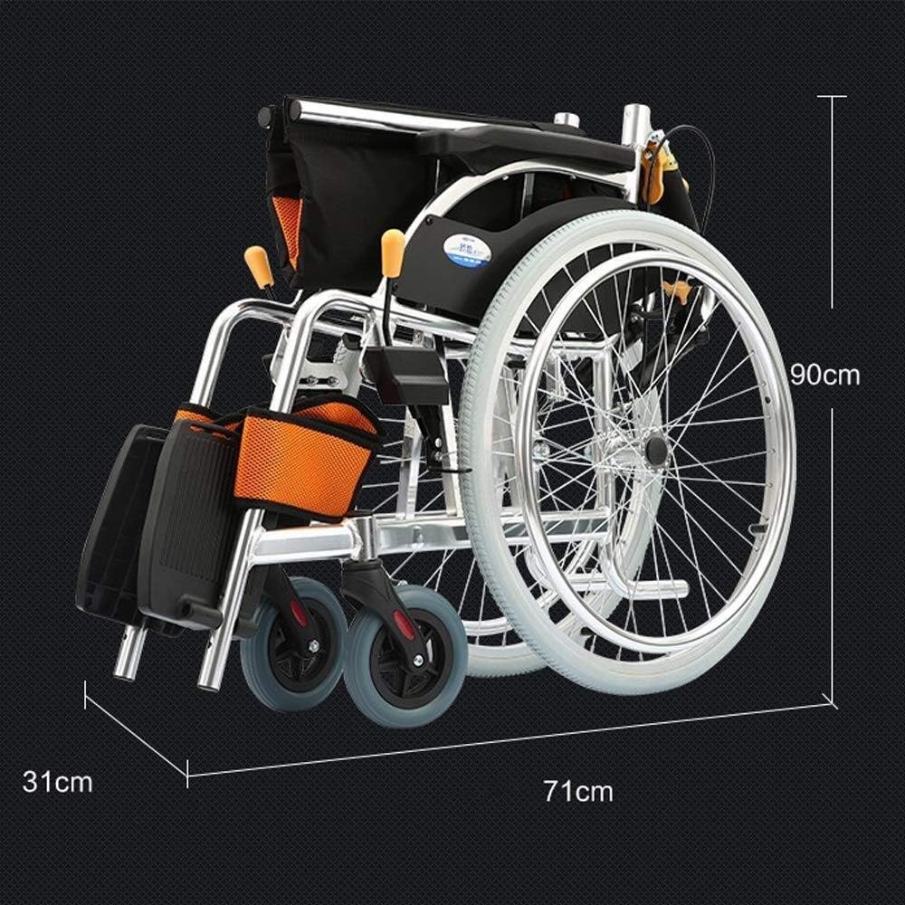 Wheelchair Aluminum Alloy, Light Fold Travel Portable Child Old Man Scooter Seniors Trolley,Portable
