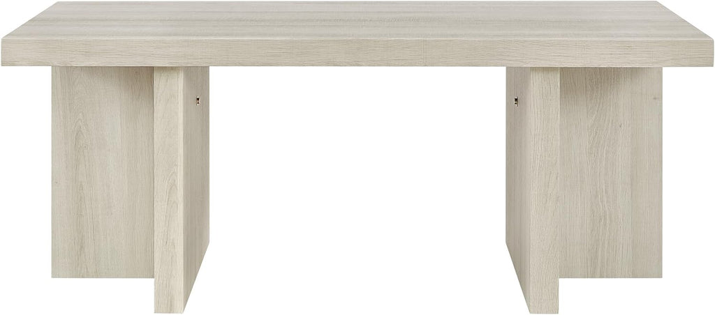 Roundhill Furniture Mchome 3-Piece Coffee Table Set, Coffee Table and Two End Tables, White Finish