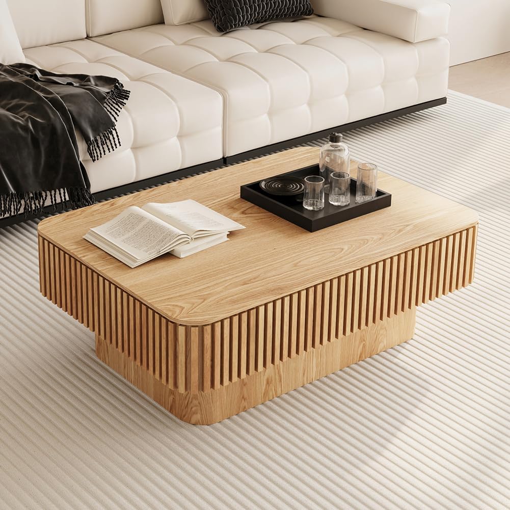 Lift Top Coffee Table for Living Room Smart Coffee Tables with Lifting Top Modern Coffee Table with Storage for Apartment Office 38.6' Rectangle Oak