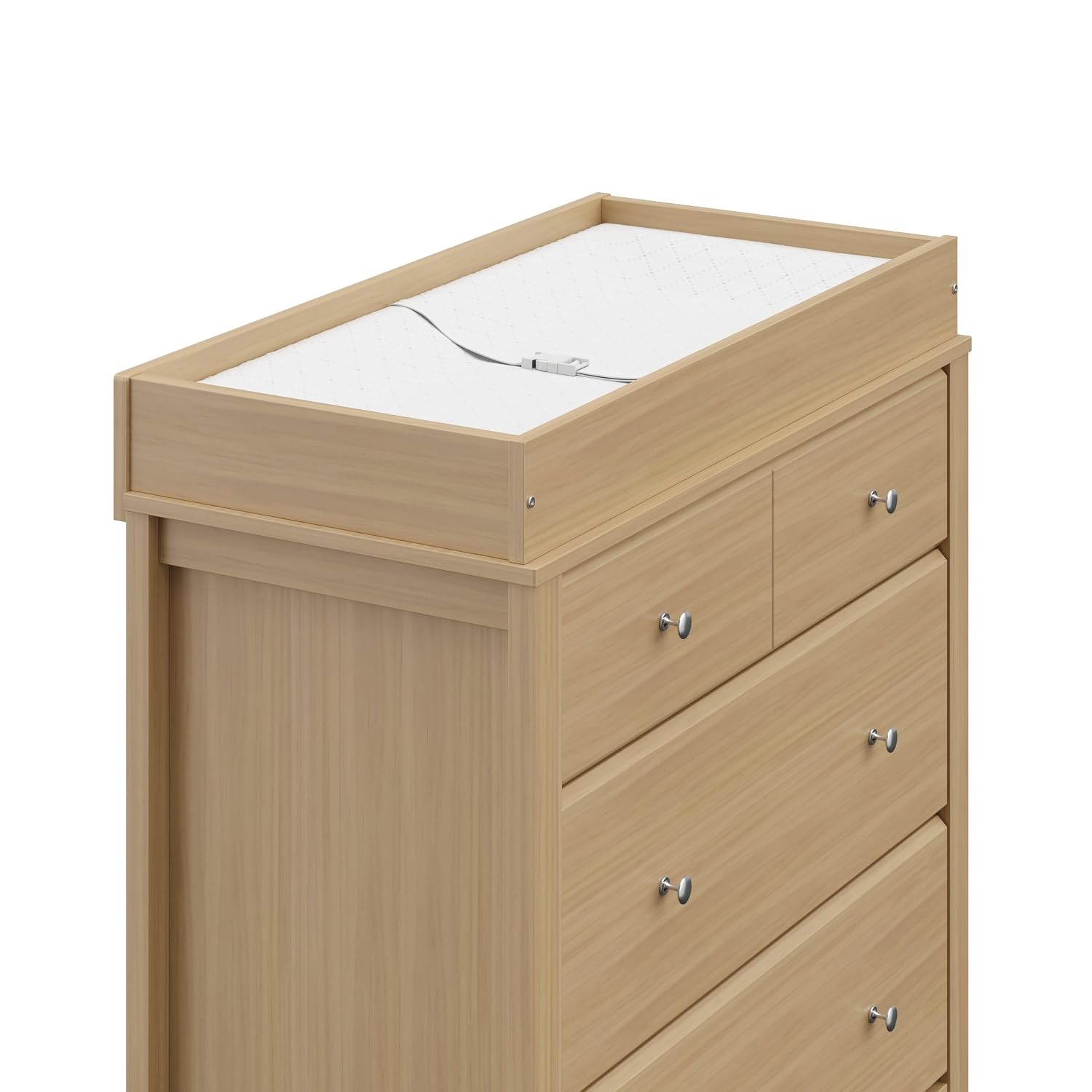 Storkcraft Horizon 3 Drawer Chest with Removable Changing Topper (Driftwood) – GREENGUARD Gold Certified Nursery Dresser, Kids' Storage Chest with Organizer, Durable and Stylish 3-Drawer Design