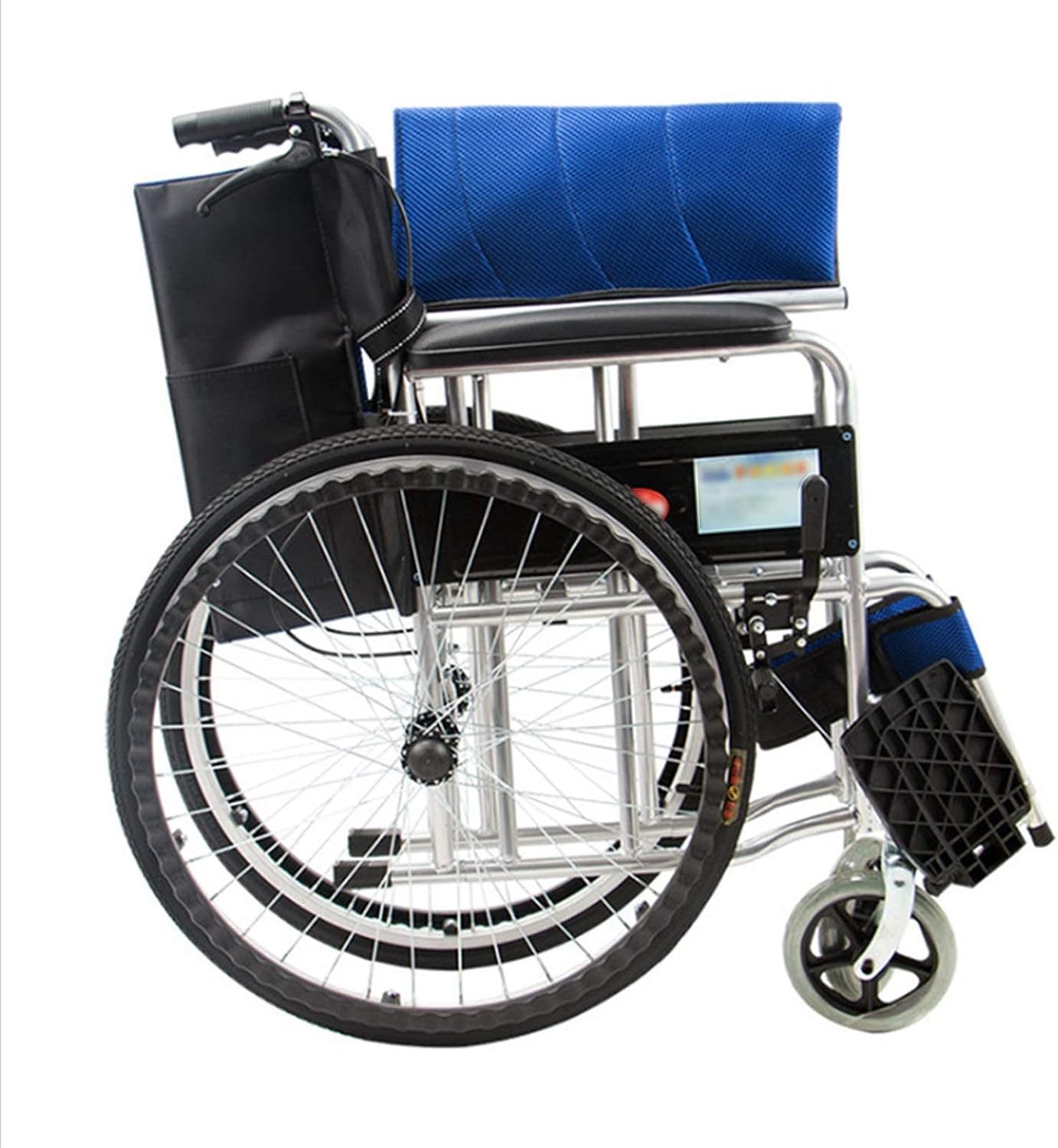 Transport Wheelchair - Folding Elderly Wheelchair Reinforced Steel Lightweight Scooter for The Elderly Lightweight Trolley Easy to Operate