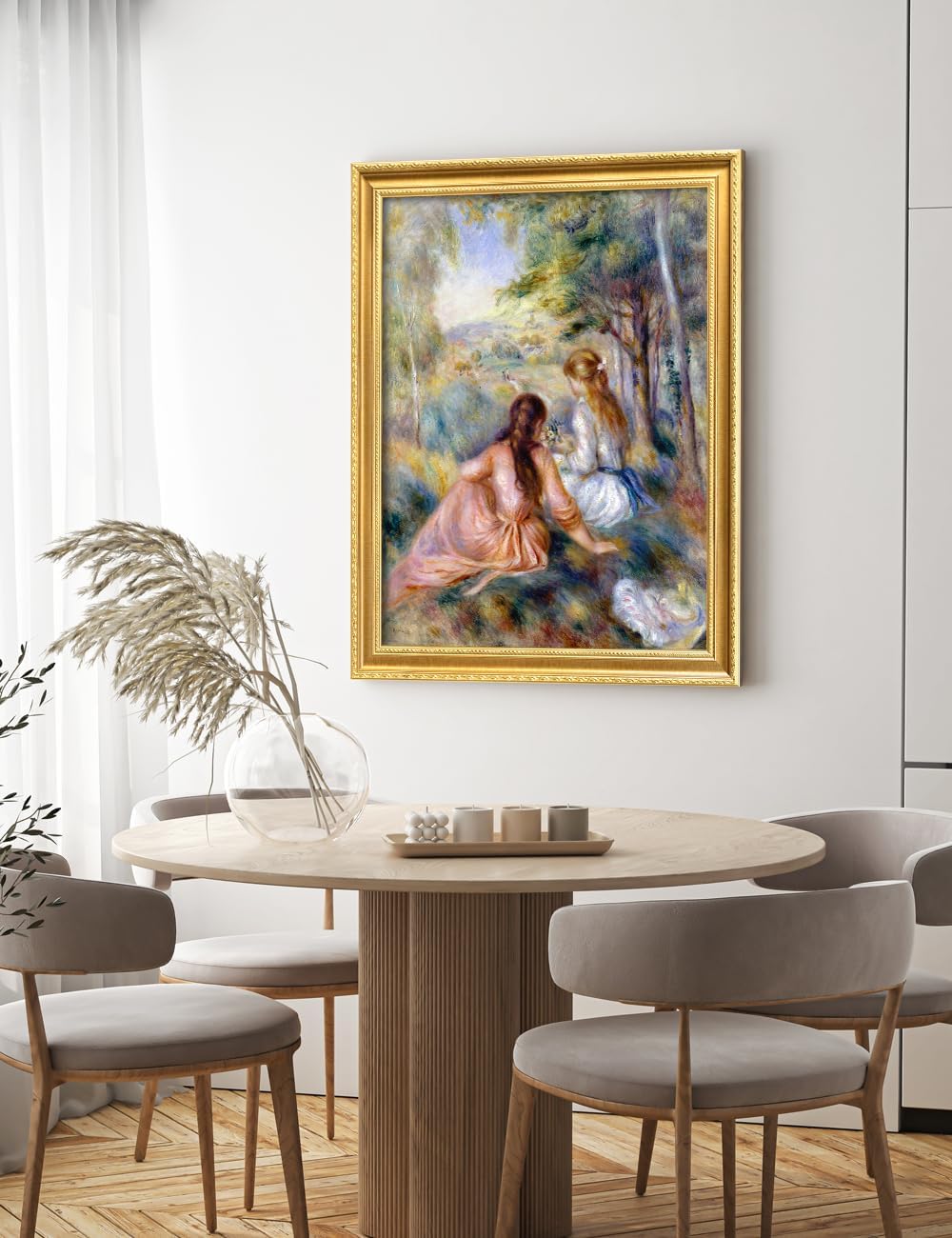 DECORARTS - Wanderer Above the Sea of Fog (1818) by Caspar David Friedrich Art Reproduction. Oversize Solid Wooden Frame Matching with Giclee Prints Canvas Wall Art. Total Size: W 35' x H 43'