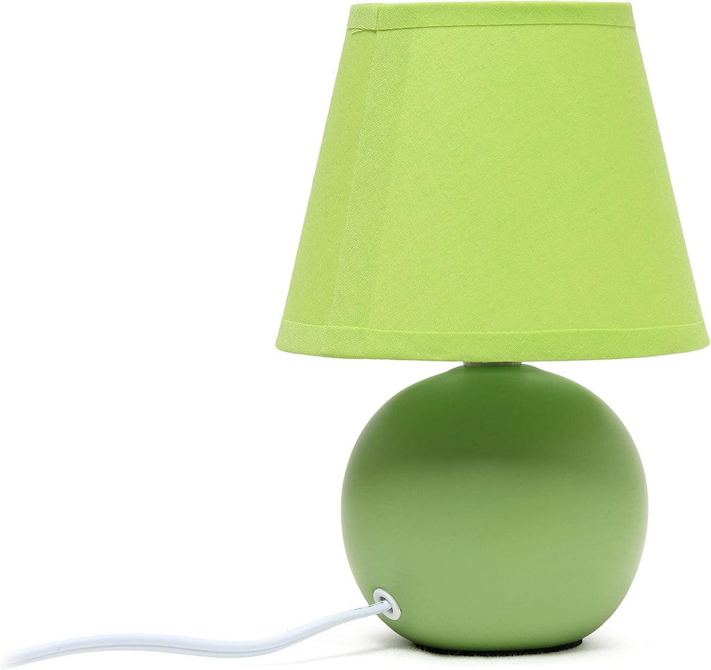 Simple Designs LT2008-GRN Mini Ceramic Globe Table Lamp, Green (Pack of 18)