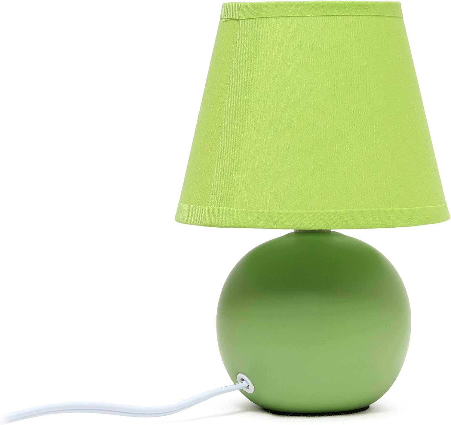 Simple Designs LT2008-GRN Mini Ceramic Globe Table Lamp, Green (Pack of 18)