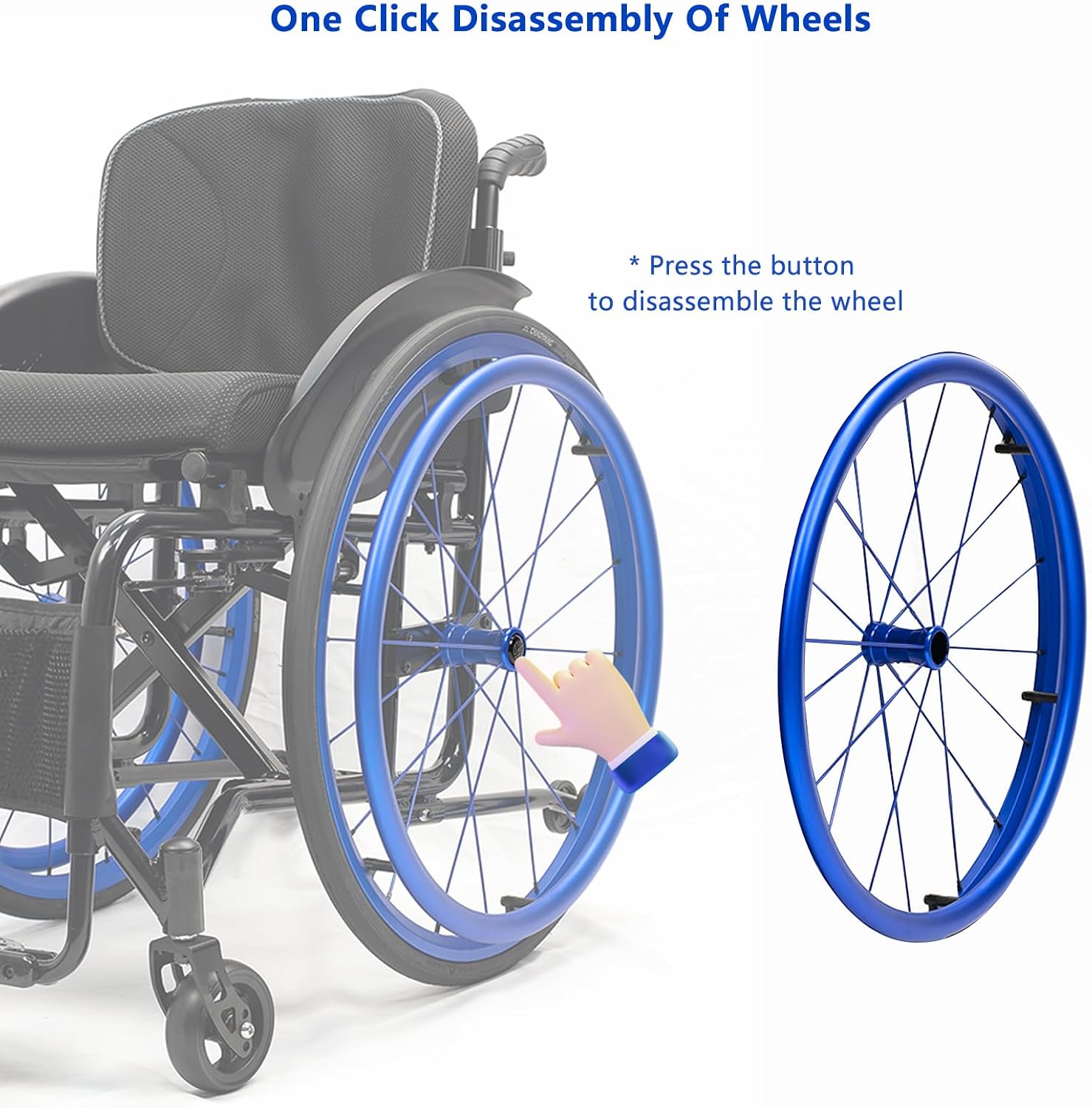 Wheelchair,Lightweight Sports Wheelchair,Foldable Wheelchair for Adult,Ergonomic Self-propelled Manual Wheelchairs,with 24-inch Wheels and Comfortable Cushions(Purple,Seat Width 36cm)