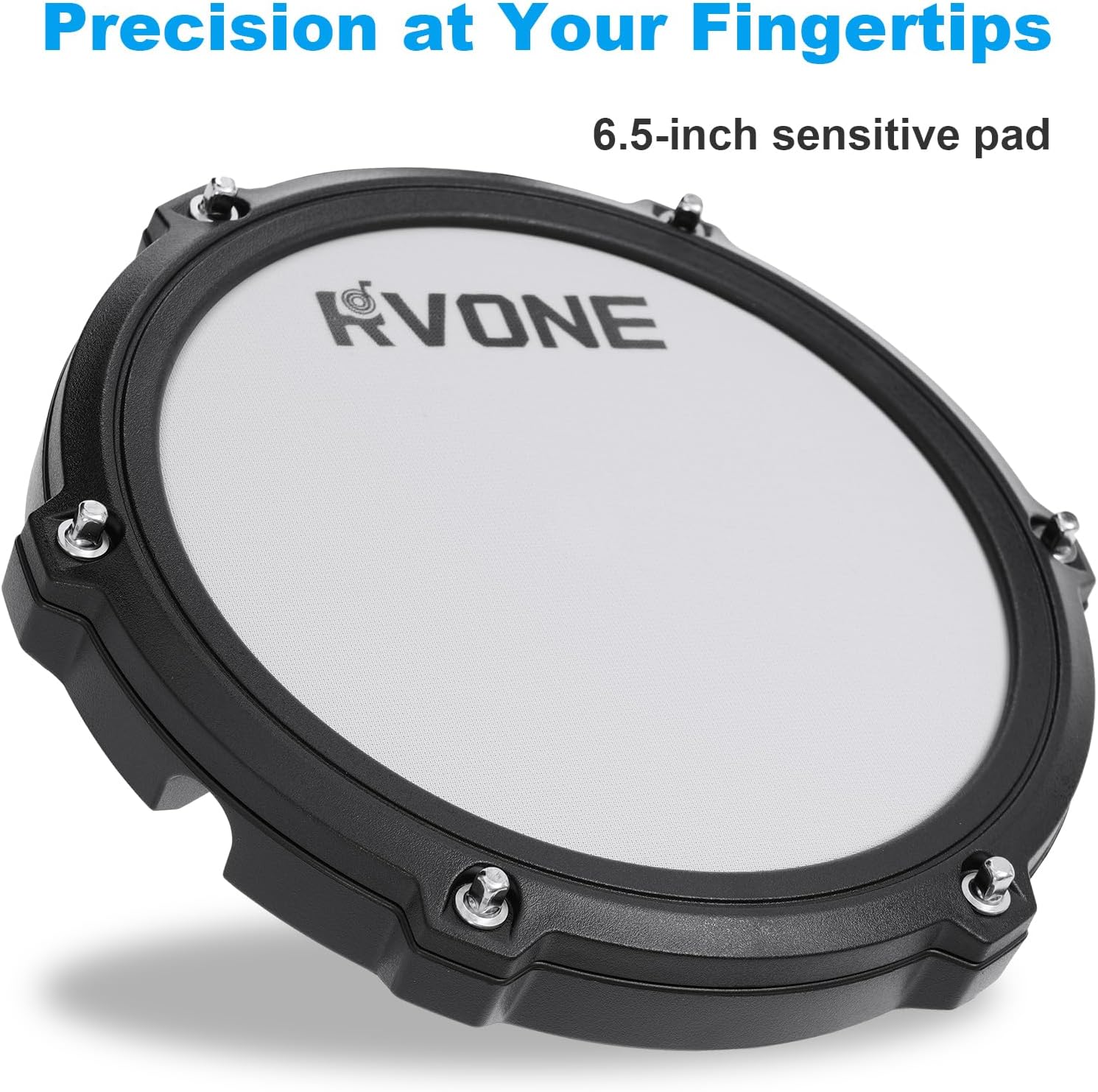 RVONE Electric Drum Set with Kick Hammer Pedal, Electronic Drum Kit for Kids Adult Beginner with 150 Sounds, 10' Cymbals, 4 Quiet Mesh Pads, all-in-one drum set with Throne, Headphones, Sticks